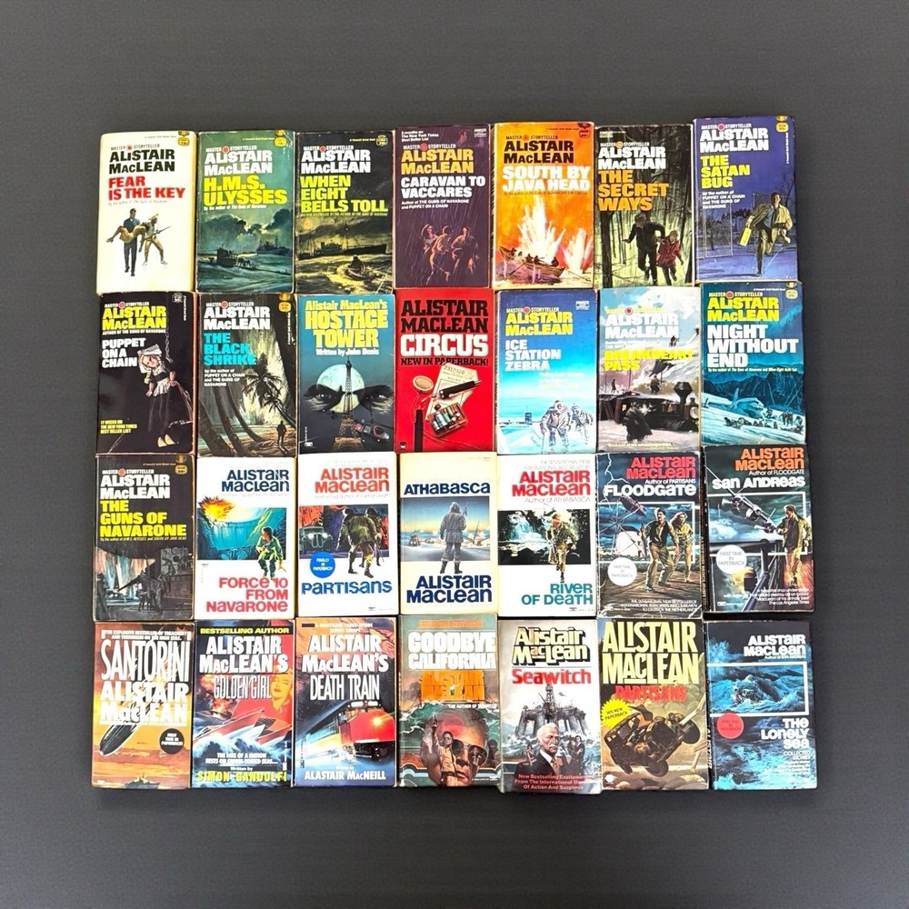 Alistair MacLean Vintage Huge Collector Lot of 28 Paperback Books